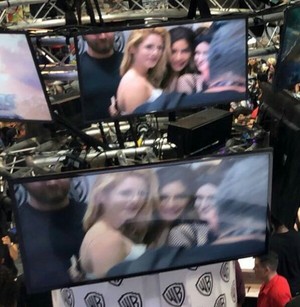  Stephen photobombs Emily, Juliana, and Caity at SDCC.