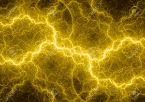  100434016 hot yellow lightning abstract electrical plasma background