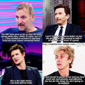  9,10,11 and 12 montrer support for the new female Doctor