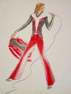  Barry Manilow Costume डिज़ाइन Sketch