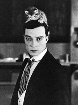 Buster Keaton And His Kitten 