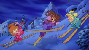  Chipettes skiing
