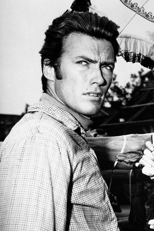  Clint on the set of Rawhide (1962)