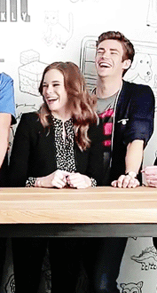  Danielle Panabaker and Grant Gustin - Just being their happy adorable selves.