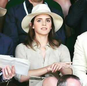  Emma Watson at Wimbledon in Лондон with Luke Evans [July 15, 2018]