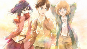 Mikasa, Eren, Armin ~ Attack on Titan