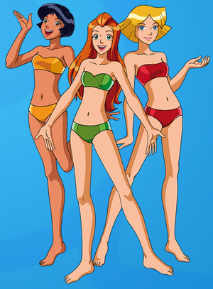  Sam, Alex e Clover in bikini