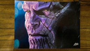  Thanos Colored Pencil Drawing