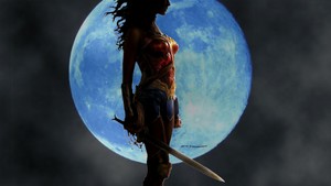  Wonder Woman The Moon 1 দেওয়ালপত্র