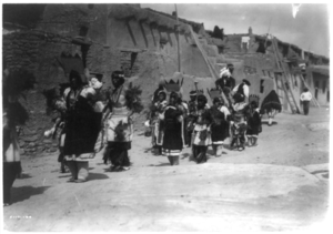  Acoma men and women in ceremonial dress (1905)