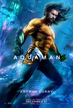  Aquaman (2018) Character Poster - Jason Momoa as Arthur سالن, کوٹنا / Aquaman
