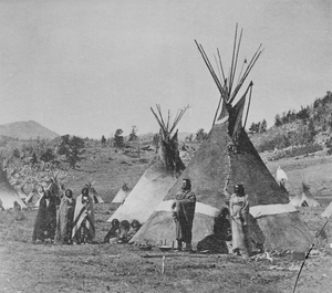  Chief Washakie's Tepee (Group of Eight Shoshoni People Nearby) N.D.