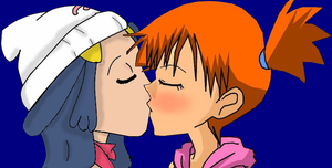  Dawn and Misty Kiss