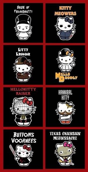  Hello Kitty/Horror Movie Characters