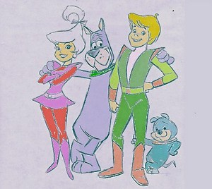  Older Judy And Elroy With Astro And Son