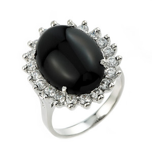  Onyx And Diamond Ring
