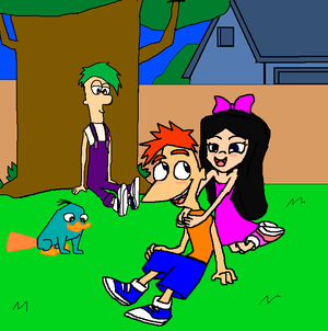  Phineas and Isabella Together with Ferb and Perry 디즈니 Channel