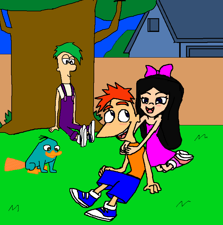 Phineas and Isabella Together with Ferb and Perry Disney Channel