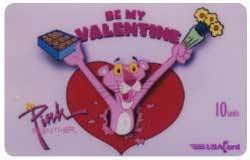 Pink Panther Holding Candy  amp  Flowers   Be My Valentine   02 