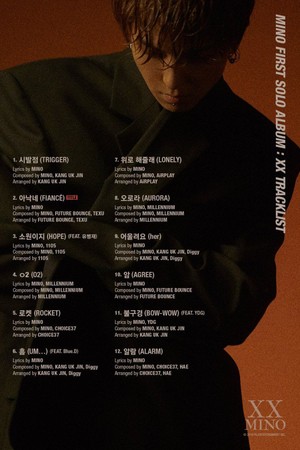  Song Min Ho drops his tracklist for 'XX'