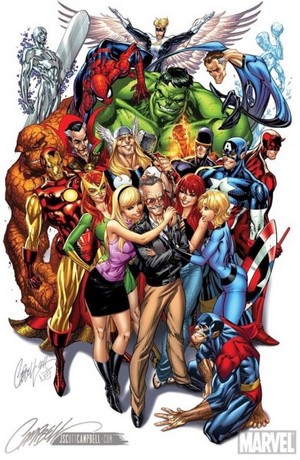 Stan Lee Marvel Tribute art by J. Scott Campbell