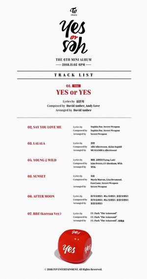  TWICE drop full tracklist for 6th mini album 'Yes или Yes'!