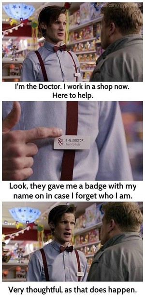  The Doctor's new name tag