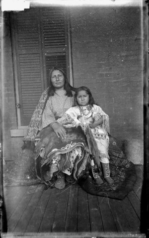  Wife and Child of Ongotoya (Solitary Traveler) Bow Jr. Kiowa (James Mooney 1892)