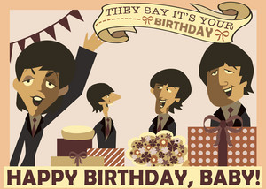  Beatles Birthday Card