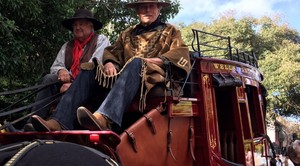  Clint Eastwood leading the Carmel Centennial Parade October 29, 2016