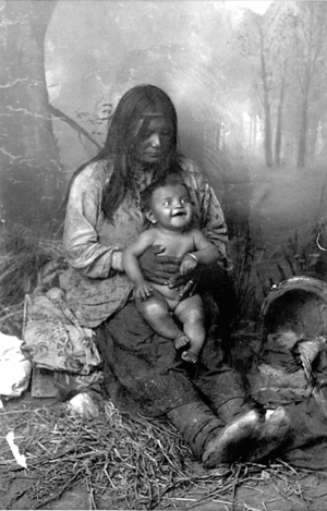  Mescalero Apache Woman Holding Infant (Randall -1888)