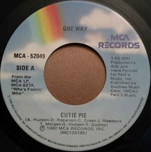  1982 Song, Cutie Pie, On 45 RPM.