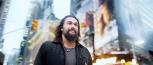 Jason Momoa in Times Square NYC