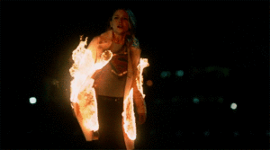  Kara in flames