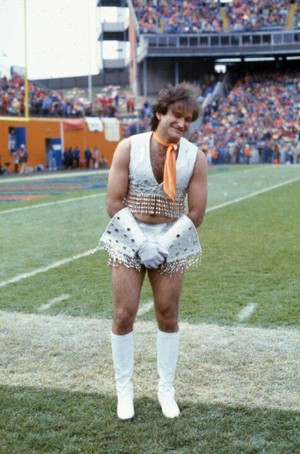 Robin Williams as a Denver Broncos cheerleader for Mork and Mindy (1980)