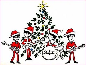  beatle cartoon Weihnachten card