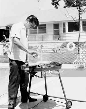  Paul Anka Barbecuing On The Grill