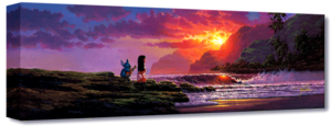  Walt disney Art - Lilo & Stitch: A Song At Sunset (Giclée on Canvas oleh Rodel Gonzalez)