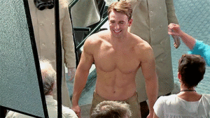  Chris Evans behind the scenes of Captain America The First Avenger (2011)