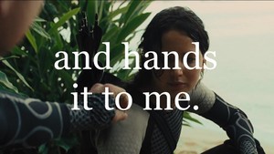  Peeta/Katniss Fanart - Catching apoy Pearl Quote