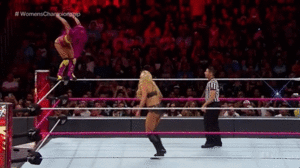  Sasha Banks vs carlotta, charlotte Flair