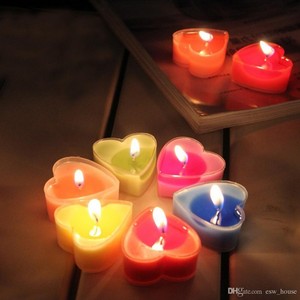  hati, tengah-tengah shaped candles