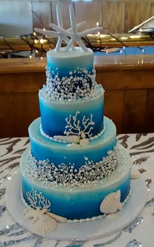 Deep Blue Ocean Cake