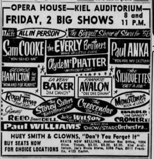  Biggest Show Of Stars 1958 음악회, 콘서트 Tour Poster