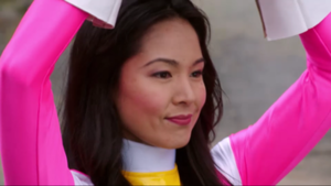 Cassie Second Pink Turbo Ranger and Pink Space Ranger 2