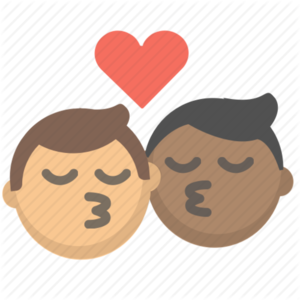  Men beijar emoji