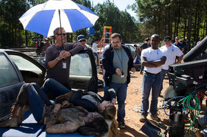  Merritt Wever behind the scenes of The Walking Dead