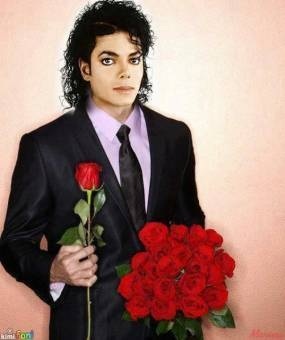  Michael giving anda some roses. Happy Valentine's hari