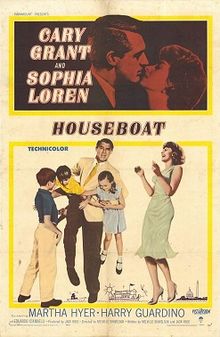  Movie Poster 1958 Film, rumah bot, houseboat, rumah perahu