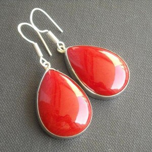  Red Coral Earring